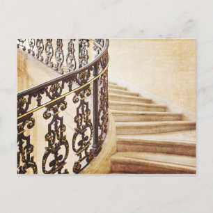 Paris Staircase Photography Postcard