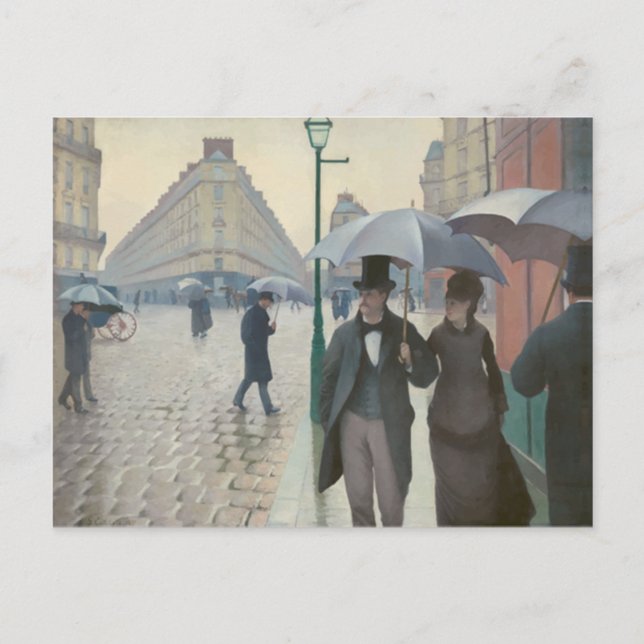Paris Street in Rainy Weather Postcard (Front)