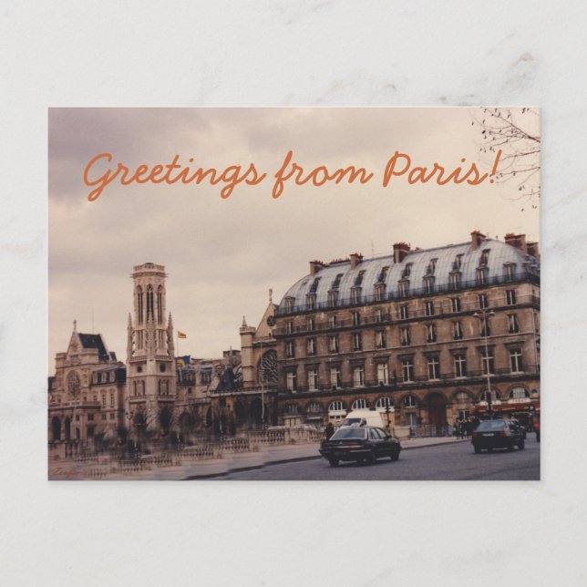 Paris Street  Postcard (Front)