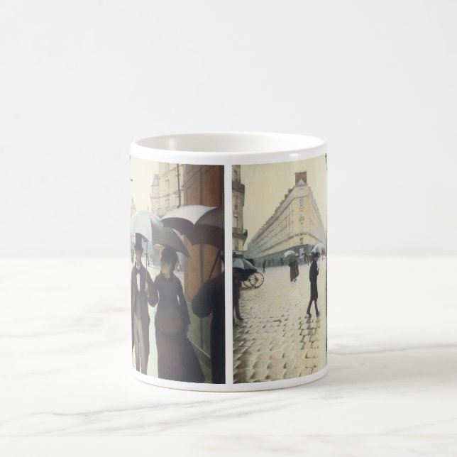Paris Street, Rainy Day by Caillebotte Coffee Mug (Center)