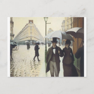 Paris Street, Rainy Day by Caillebotte Postcard