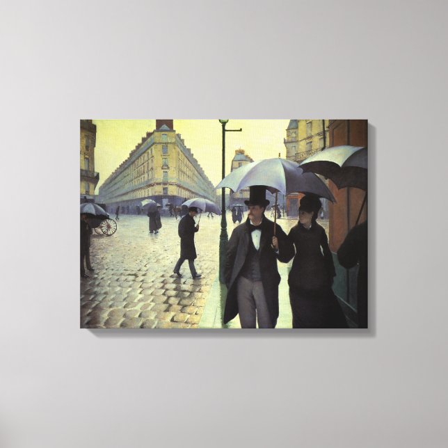 Paris Street Rainy Day by Gustave Caillebotte Canvas Print (Front)