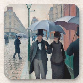Paris Street Rainy Day by Gustave Caillebotte Coaster