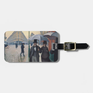 Paris Street Rainy Day by Gustave Caillebotte Luggage Tag