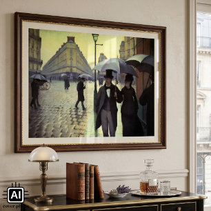 Paris Street Rainy Day by Gustave Caillebotte Poster