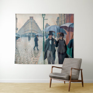 Paris Street Rainy Day   Gustave Caillebotte   Tapestry