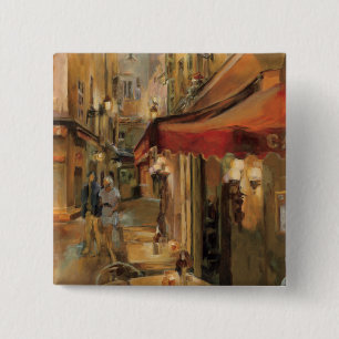 Paris Street Scene 2 Inch Square Button
