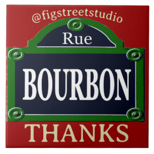 Paris Street Sign, add text, Tile