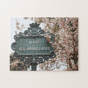 Paris Street Sign Photograph Jigsaw Puzzle
