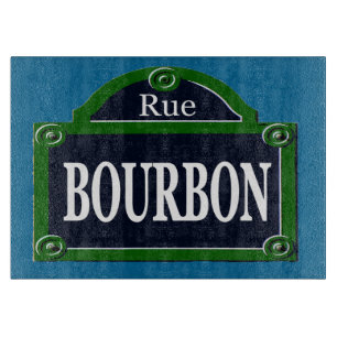 Paris Street Sign Rue Bourbon Placemat Cutting Board