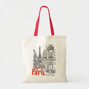 Paris Street Sketch Art  Tote Bag