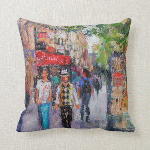 Paris Street Throw Pillow