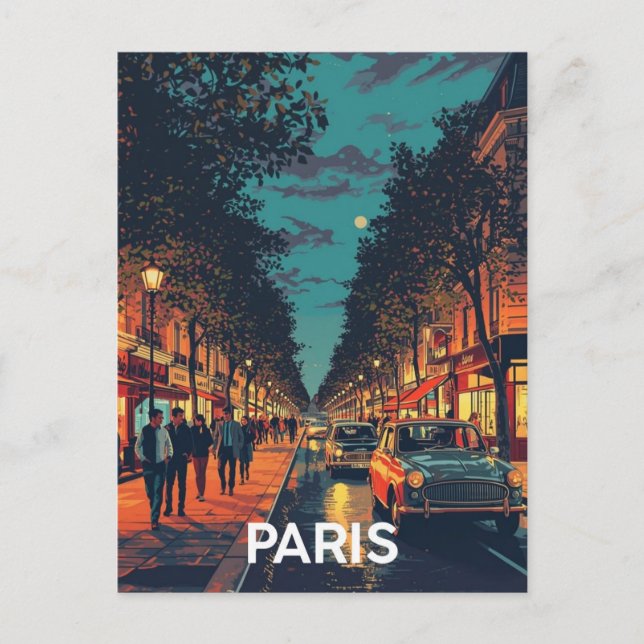 Paris Streets Postcard (Front)