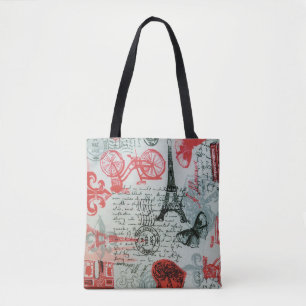 "Paris Style" All-Over-Print Tote Bag