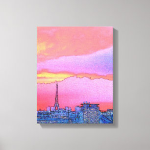 Paris Sunset Canvas Print