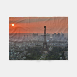 Paris Sunset Fleece Blanket