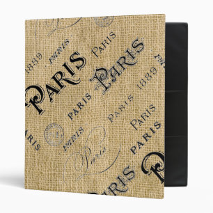 Paris sur Burlap Classeur