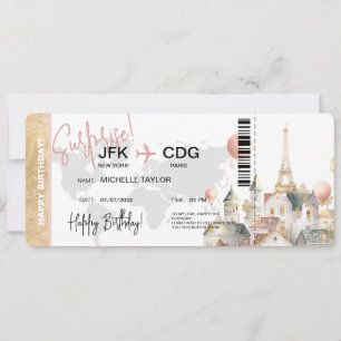 Paris Surprise Carte d'Anniversaire
