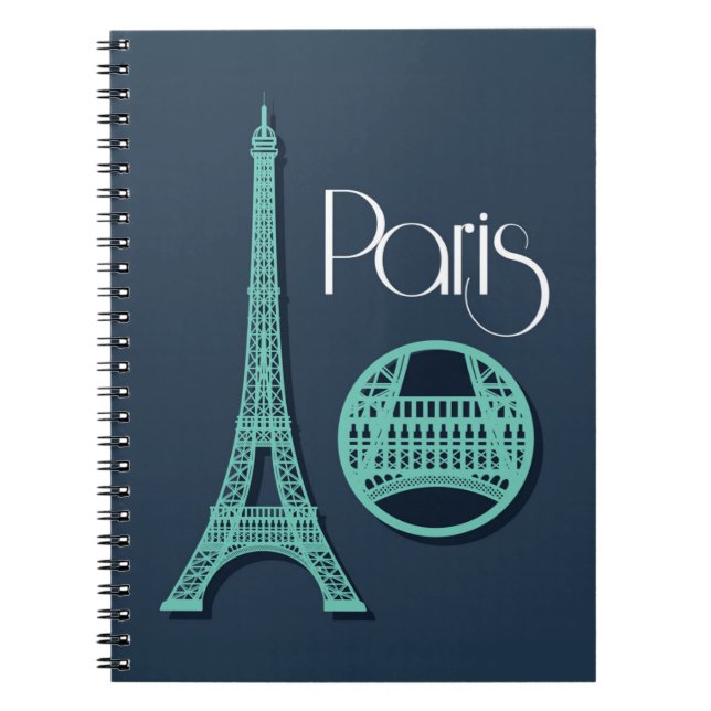 Paris Teal Notebook (Front)