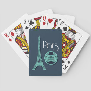 Paris Teal Playing Cards
