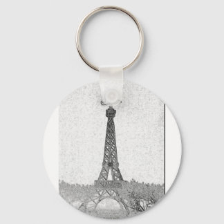 Paris, Texas Eiffel Tower Drawing Keychain