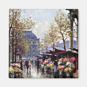 Paris, The Flower Market of La Madeleine Magnet