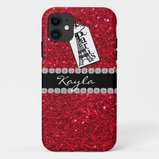 Paris Them Crystal BLING RUBY RED IPHONE  5 Case