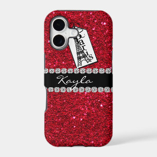 Paris Them Crystal BLING RUBY RED IPHONE 5 Case