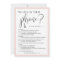 Paris Theme Double-Sided Bridal Shower Game Card