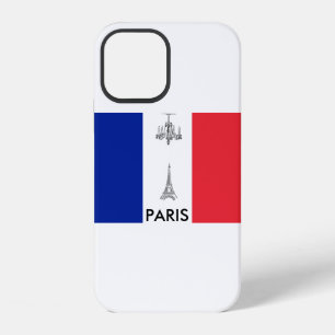Paris Theme Eiffel Tower French Flag iPhone 12 Case