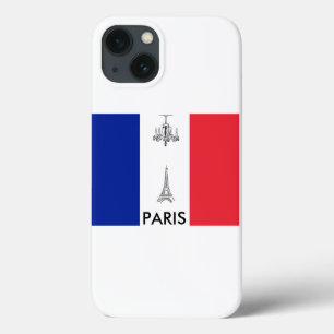 Paris Theme French Flag iPhone 13 Case
