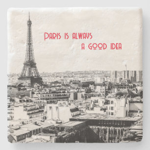 Paris Themed Coasters in Black and White