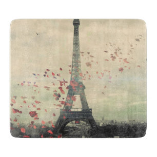Paris-themed glass cutting board