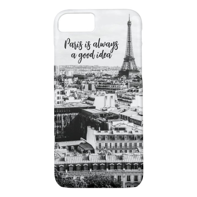 Paris Themed Phone Case with Quote (Back)