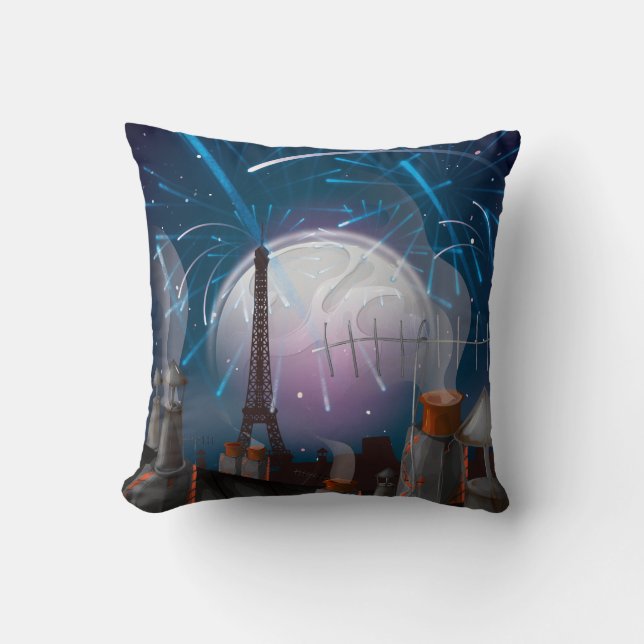 Paris Throw Pillow (Front)