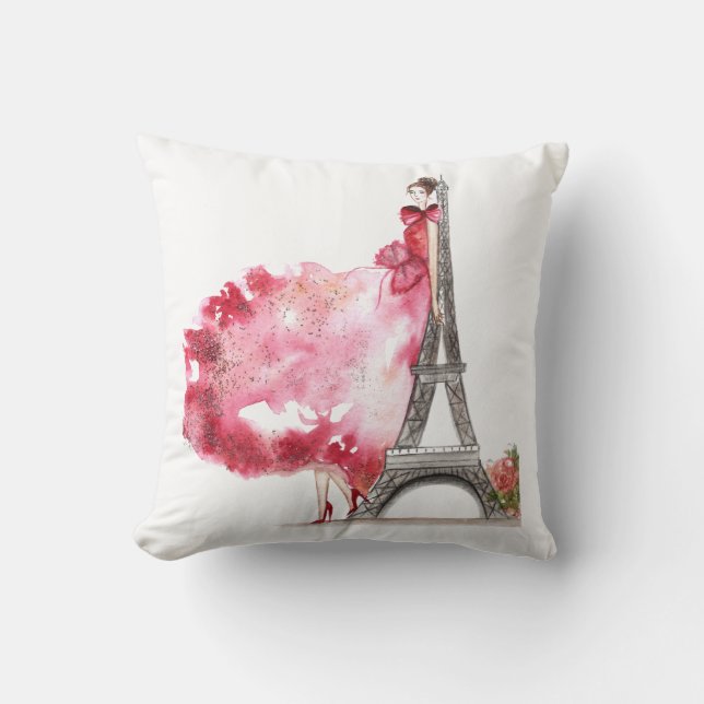 Paris Throw Pillow (Front)