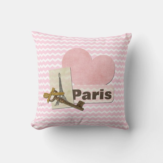 Paris Throw Pillow (Front)