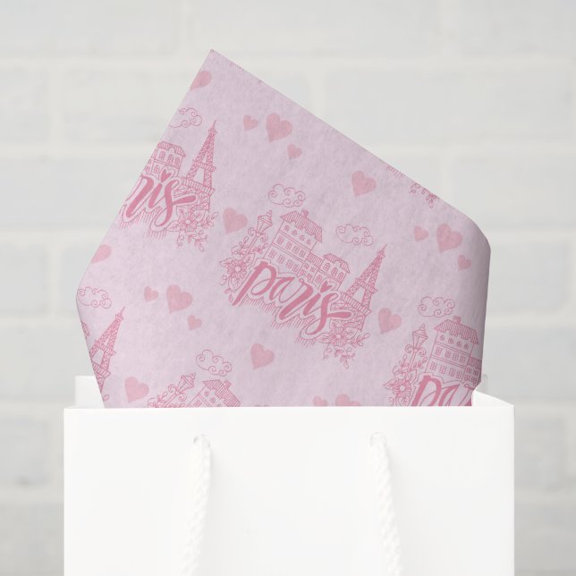 Paris Tissue Paper, Eiffel Tower Decoupage Paper (Gift Bag)
