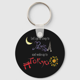 Paris Tokyo Keychain
