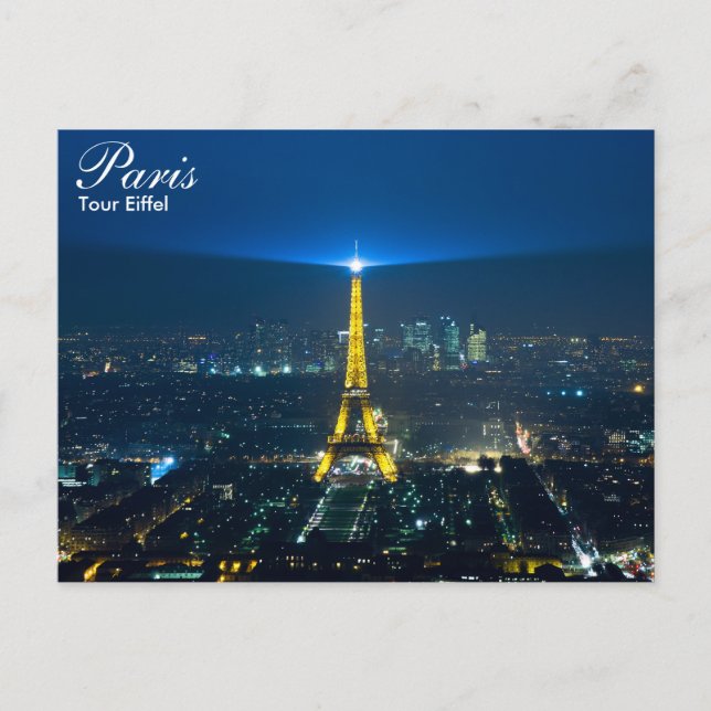 Paris - Tour Eiffel at night postcard (Front)