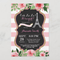 Paris Tour Eiffel Baby shower Invitation