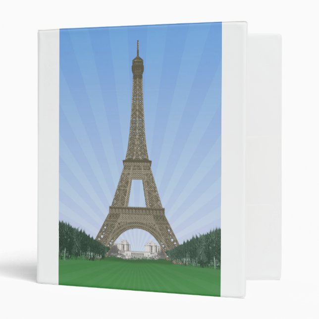 Paris : Tour Eiffel : Classeur fait sur commande (Devant/intérieur)