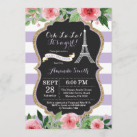 Paris Tour Eiffel Invitation Baby shower