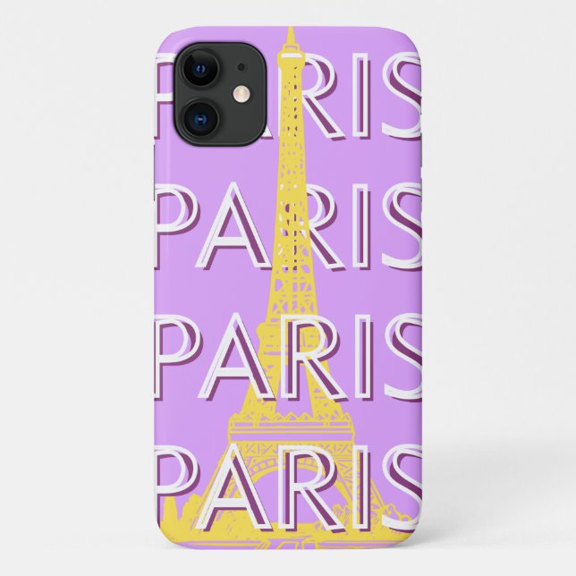 Paris, Travel Art, Minimalist, Pastel Travel Art Case-Mate iPhone Case (Back)