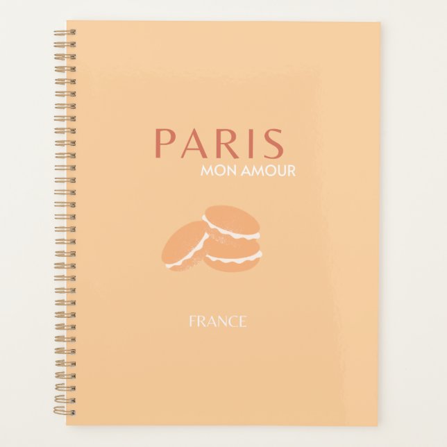 Paris Travel Art Pastel Art  Planner (Front)