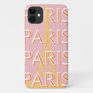 Paris Travel Art, Travel Art, Pastel, Minimalist iPhone 11 Case