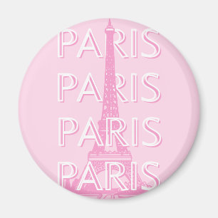 Paris Travel Art, Travel Art, Preppy Art, Pink Magnet