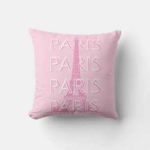 Paris Travel Art, Travel Art, Preppy Art, Pink Throw Pillow