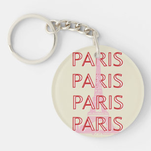 Paris Travel Art, Travel Art, Preppy, Minimalist Keychain
