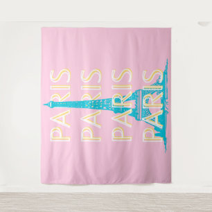 Paris Travel Art, Travel Art, Preppy, Pink Tapestry